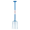 Red  Gorilla - 4 Prong Manure Fork T-Handle - Blue (T-Handle)