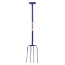 Red  Gorilla - 4 Prong Manure Fork T-Handle - Purple (T-Handle)