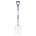 Red  Gorilla - 4 Prong Manure Fork D Handle - Purple (D Handle)