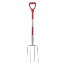 Red  Gorilla - 4 Prong Manure Fork D Handle - Red (D Handle)