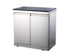 Fornizza Double Stainless Steel Cabinet With Black Marble Countertop